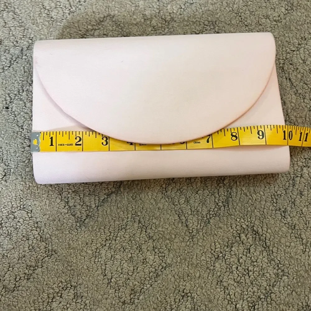 Vintage DYEABLES Wedding Prom PURSE/Clutch pink w/ Shoulder Chain